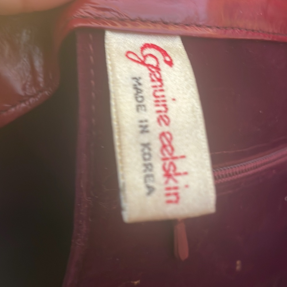 RARE Eelskin‎ Oxblood red bag - Picture 5 of 5